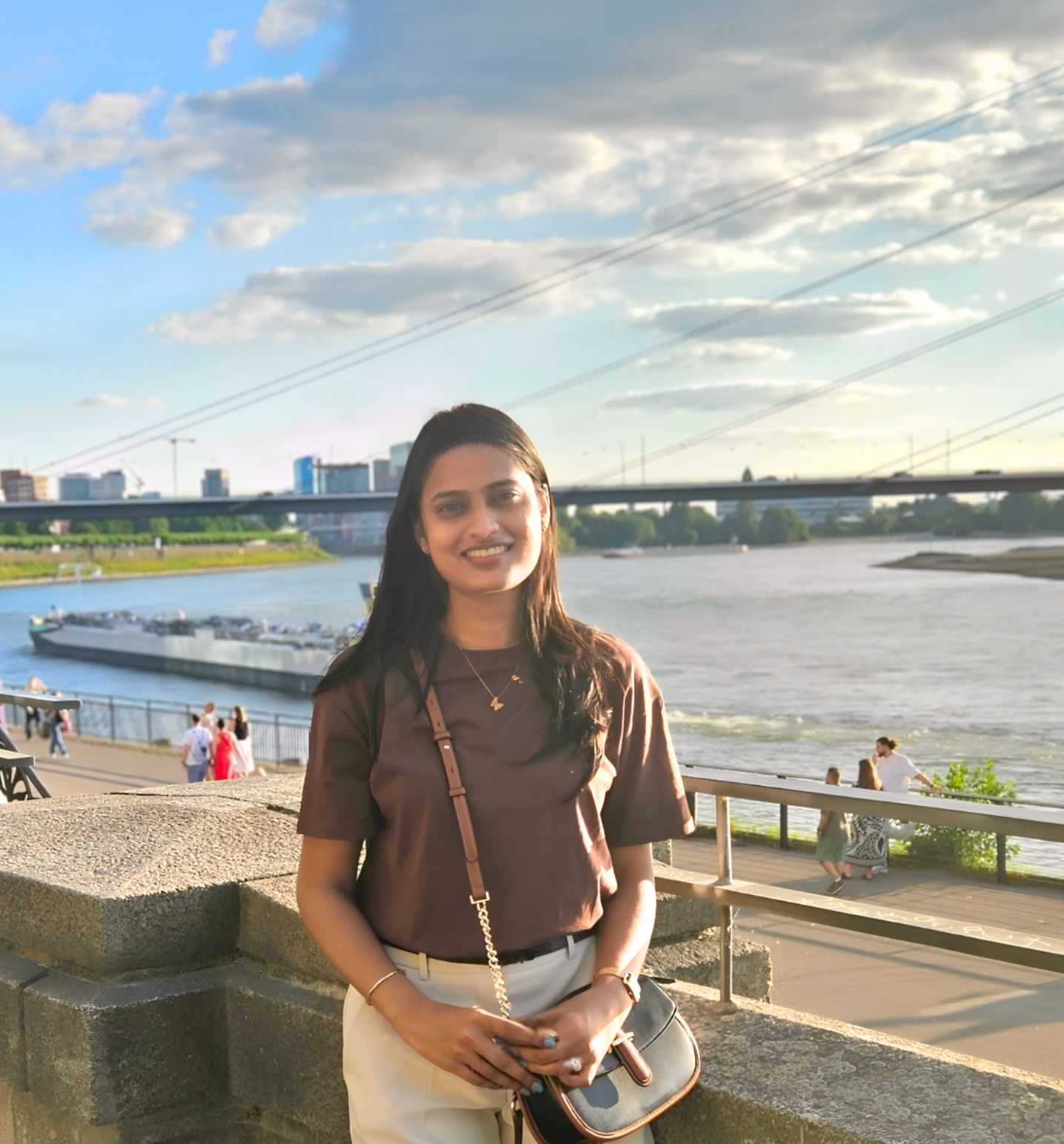 Chakshu Bansal at Rhine Promenade, Dusseldorf